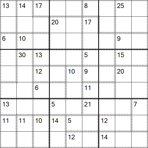 Killer Sudoku - Schwierig