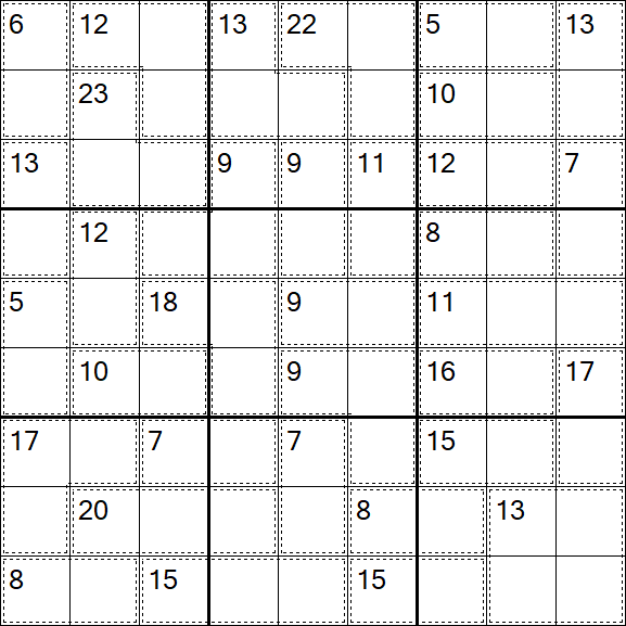 Killer Sudoku - Schwierig
