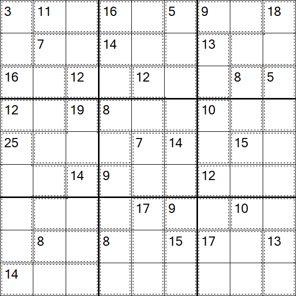 Killer Sudoku - Difícil