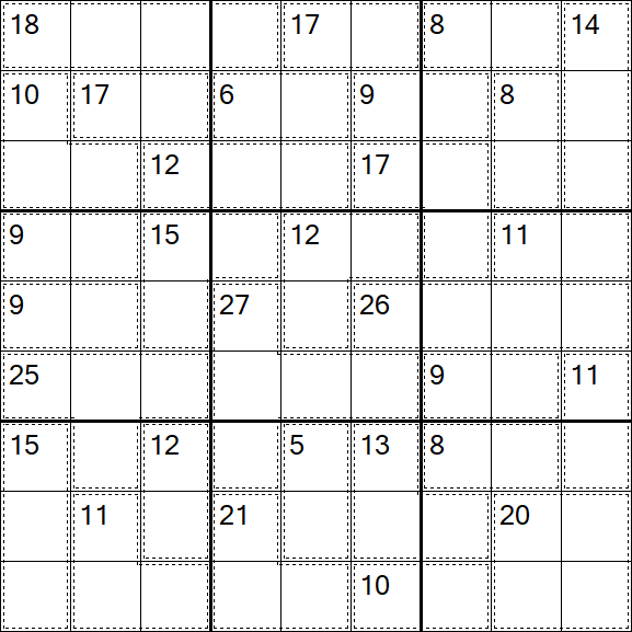 Killer Sudoku - Difícil