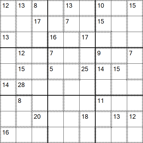 Killer Sudoku - Schwierig