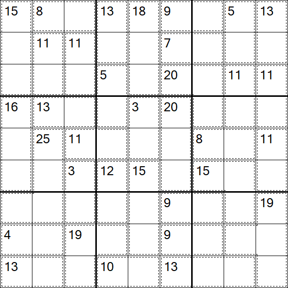 Killer Sudoku - Difficile