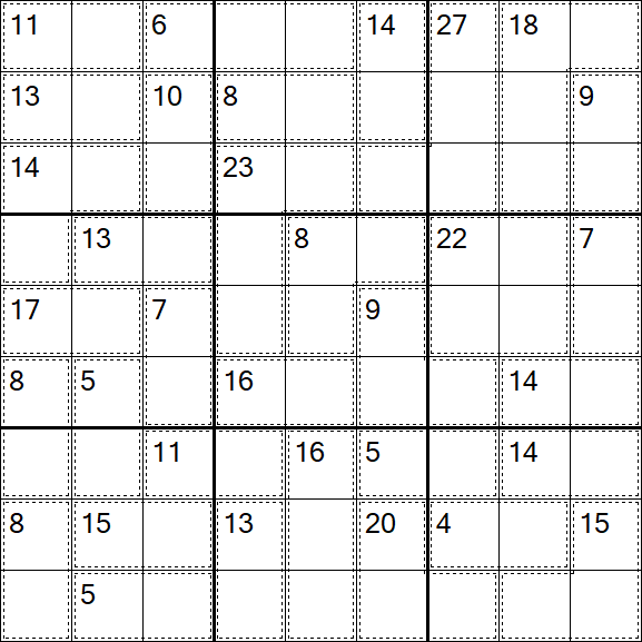 Killer Sudoku - Difícil