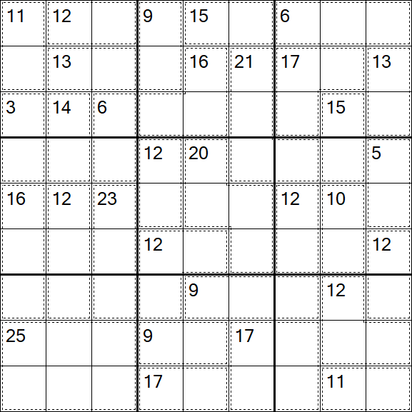 Killer Sudoku - Difficile