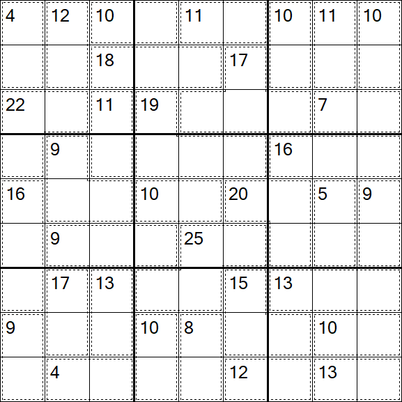 Killer Sudoku - Difficile