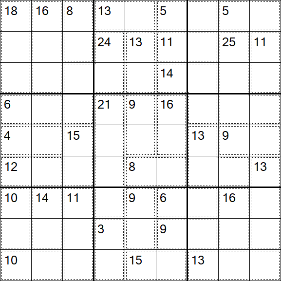 Killer Sudoku - Difficile