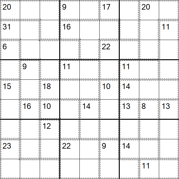 Killer Sudoku - Difficile