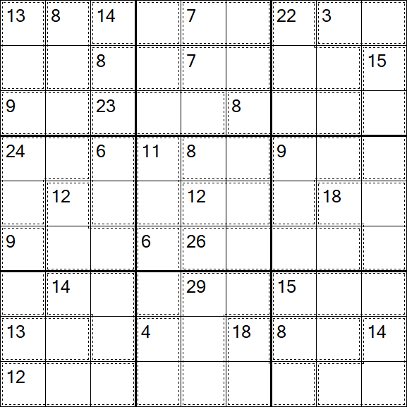 Killer Sudoku - Difficile