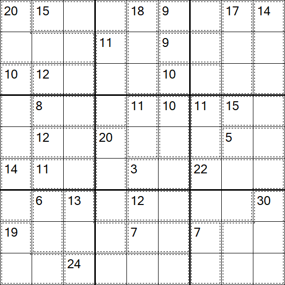 Killer Sudoku - Difficile