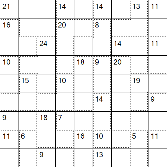 Killer Sudoku - Difficile