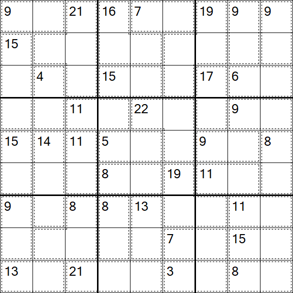 Killer Sudoku - Difficile