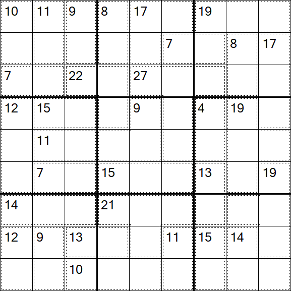Killer Sudoku - Difficile