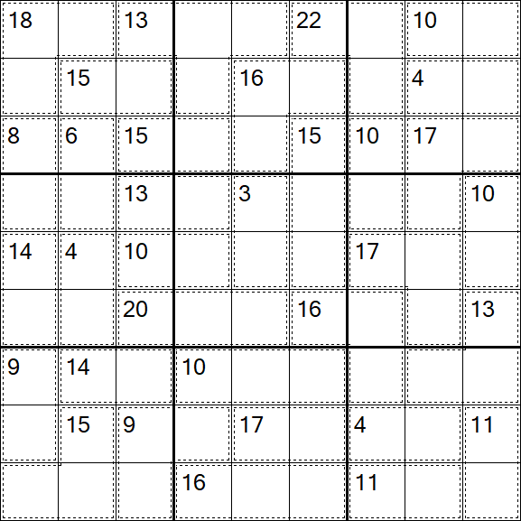 Killer Sudoku - Difícil
