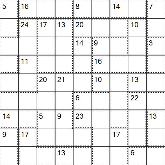 Killer Sudoku - Difficile