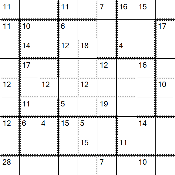 Killer Sudoku - Schwierig