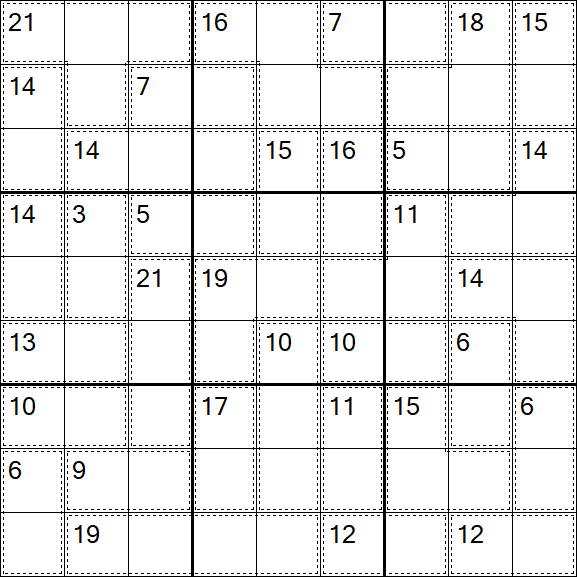 Killer Sudoku - Schwierig