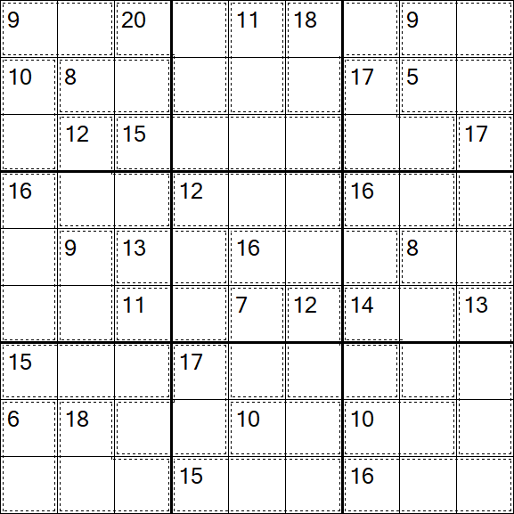 Killer Sudoku - Difficile