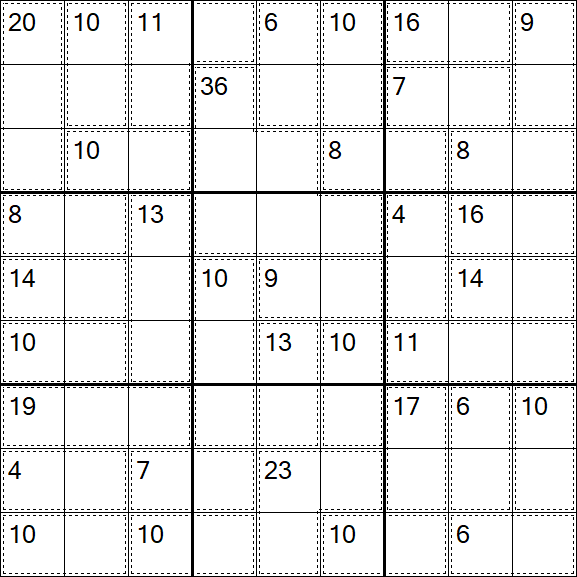 Killer Sudoku - Difficile