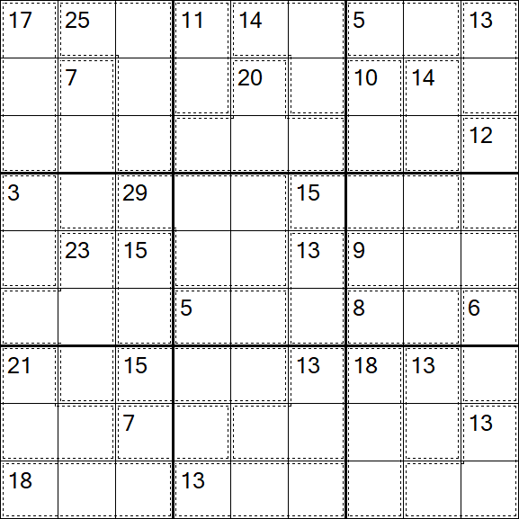 Killer Sudoku - Schwierig