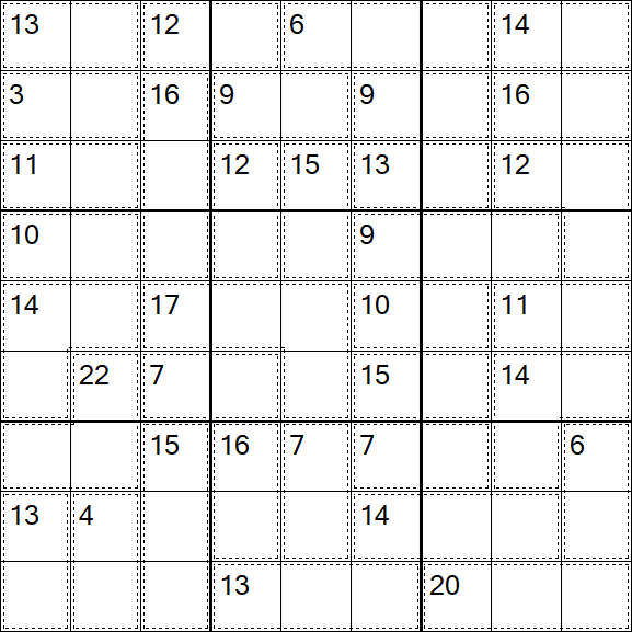 Killer Sudoku - Difficile