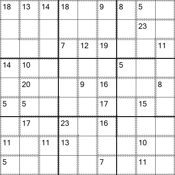 Killer Sudoku - Difficile