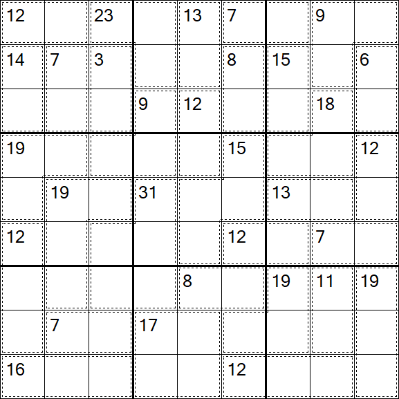 Killer Sudoku - Difficile