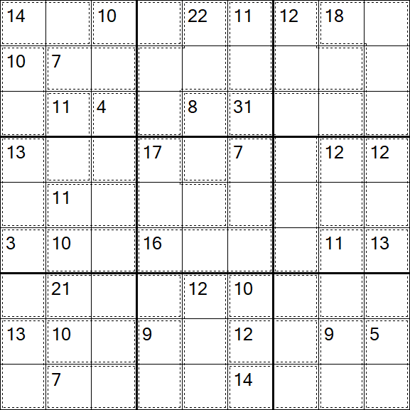 Killer Sudoku - Difícil