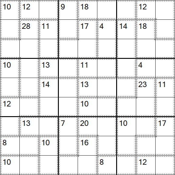 Killer Sudoku - Difficile