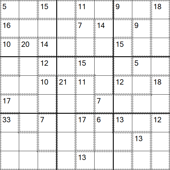 Killer Sudoku - Difícil