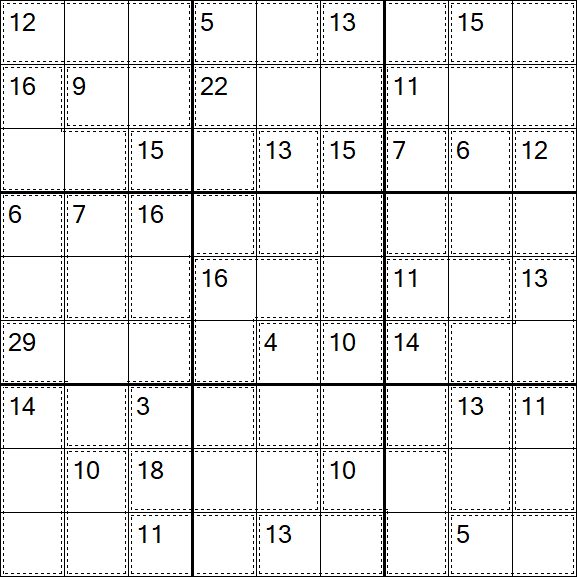 Killer Sudoku - Difficile