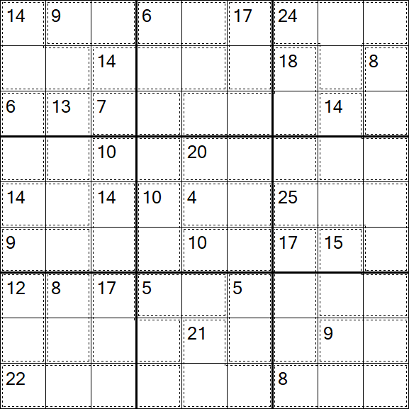 Killer Sudoku - Difficile