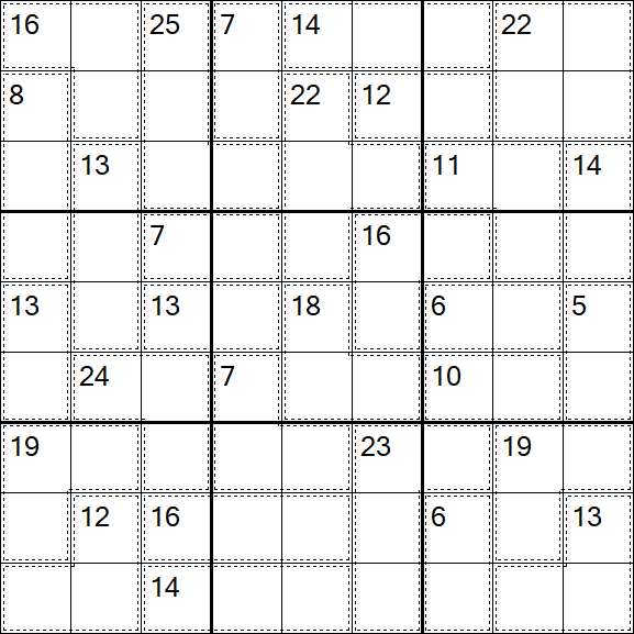 Killer Sudoku - Difficile