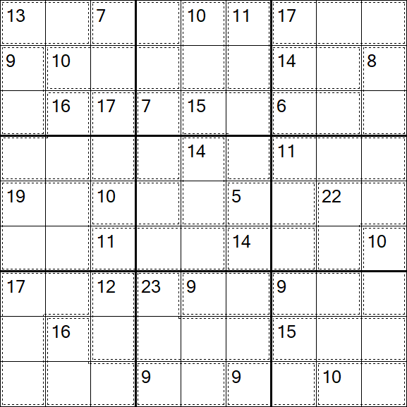 Killer Sudoku - Difficile