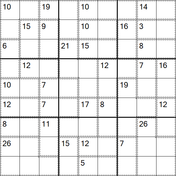Killer Sudoku - Difficile