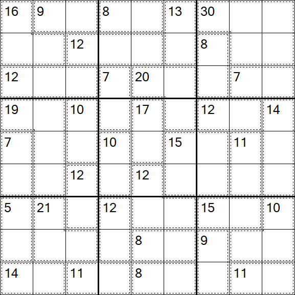 Killer Sudoku - Difficile