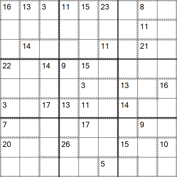 Killer Sudoku - Difficile