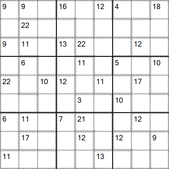 Killer Sudoku - Difficile