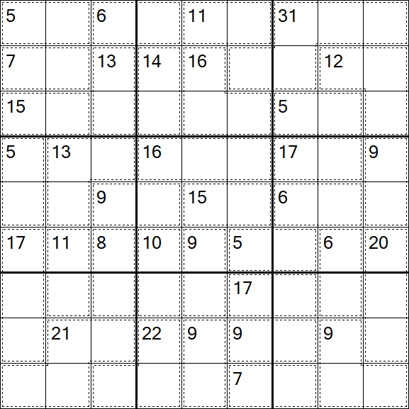 Killer Sudoku - Difficile