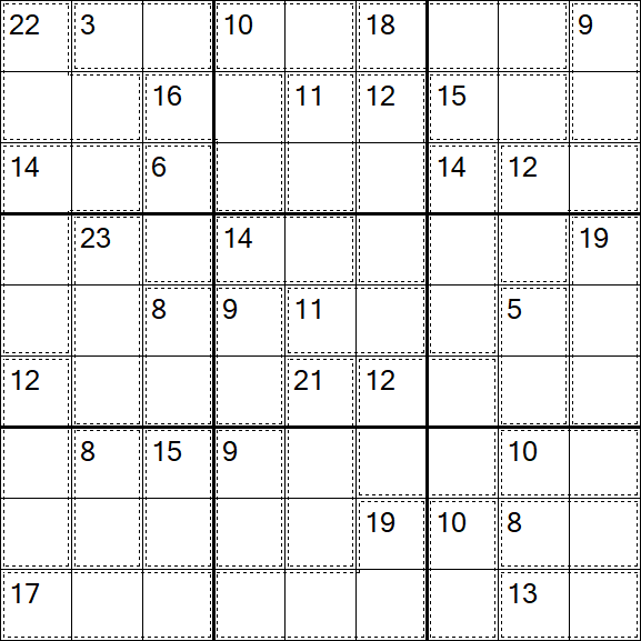 Killer Sudoku - Difficile