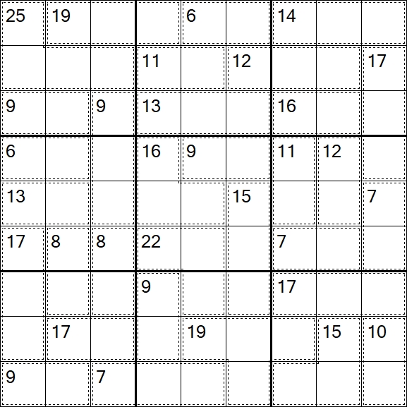 Killer Sudoku - Difficile