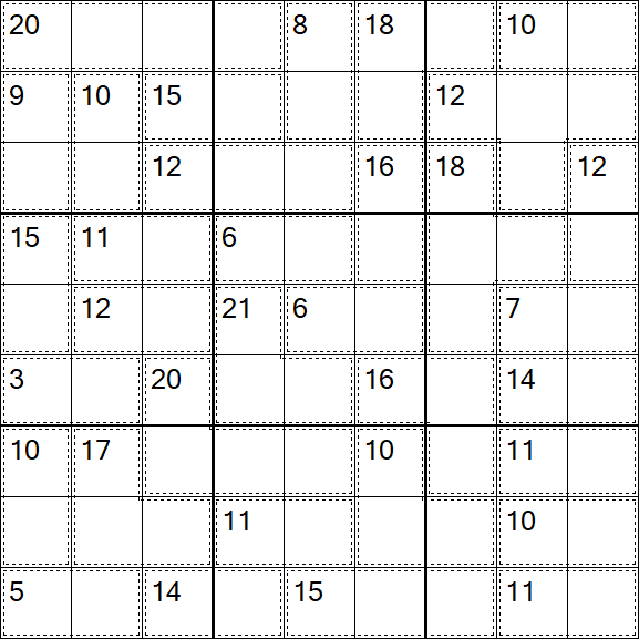 Killer Sudoku - Difficile