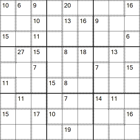 Killer Sudoku - Difficile