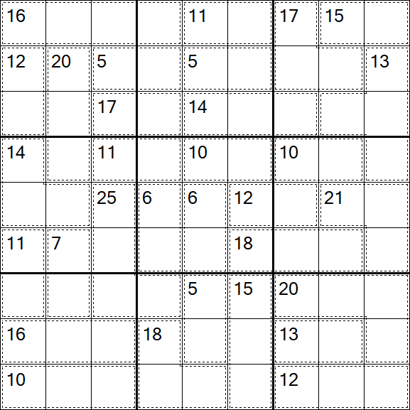 Killer Sudoku - Difficile