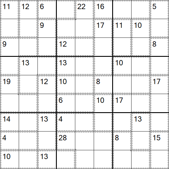 Killer Sudoku - Difficile