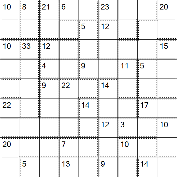 Killer Sudoku - Difficile