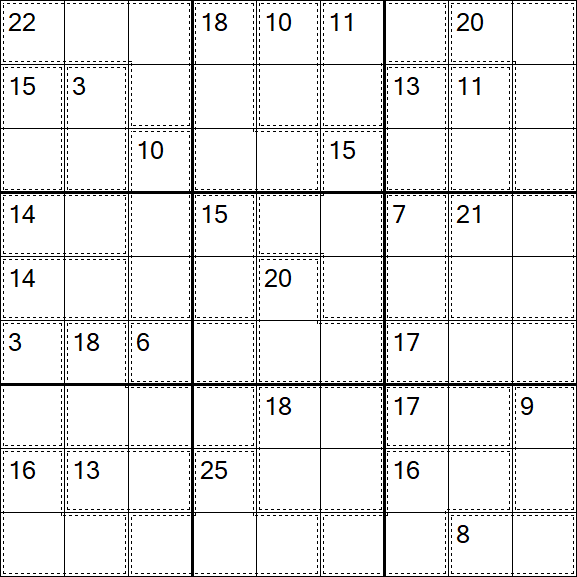 Killer Sudoku - Difficile