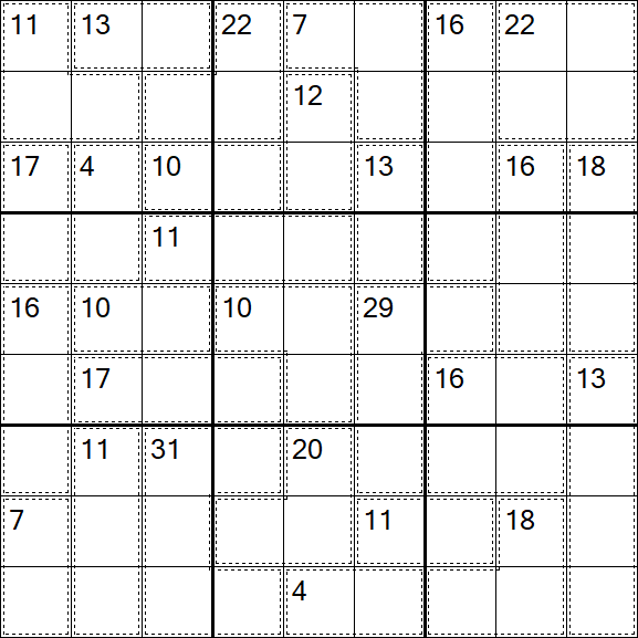 Killer Sudoku - Difficile