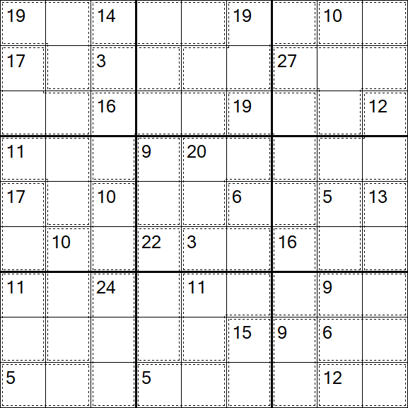 Killer Sudoku - Difficile