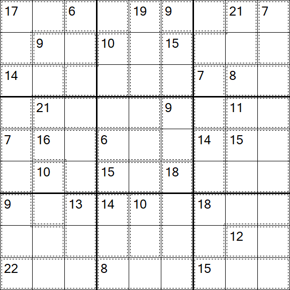 Killer Sudoku - Difficile