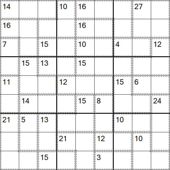 Killer Sudoku - Difficile
